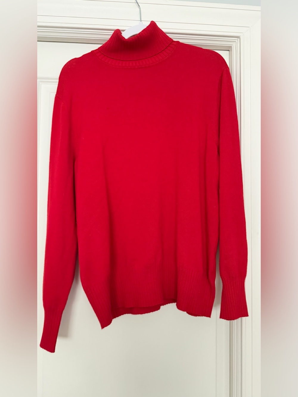 Bright Red cowl Turtleneck Sweater 2xl